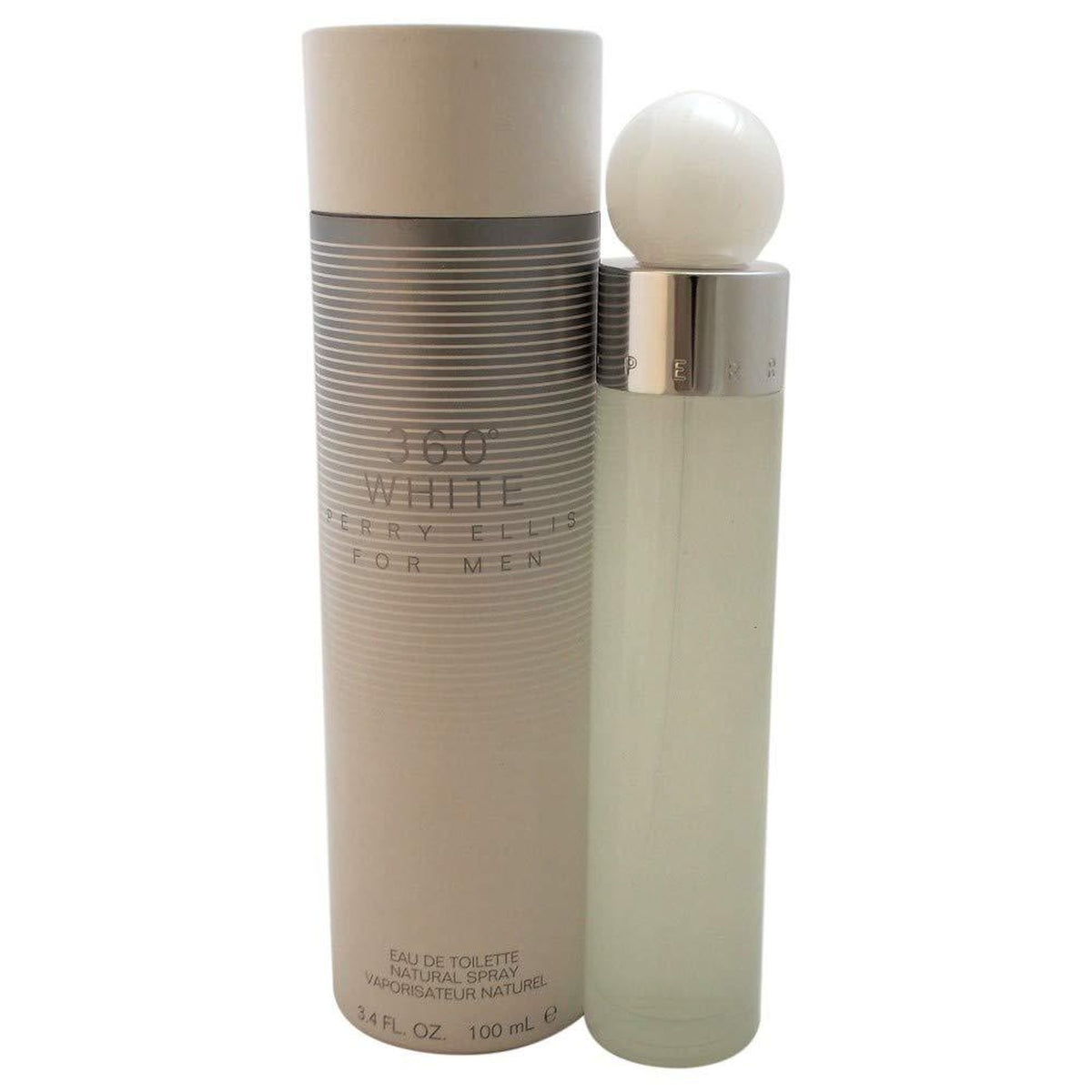 Perry Ellis 360 White 3.4 oz EDT spray bottle for men