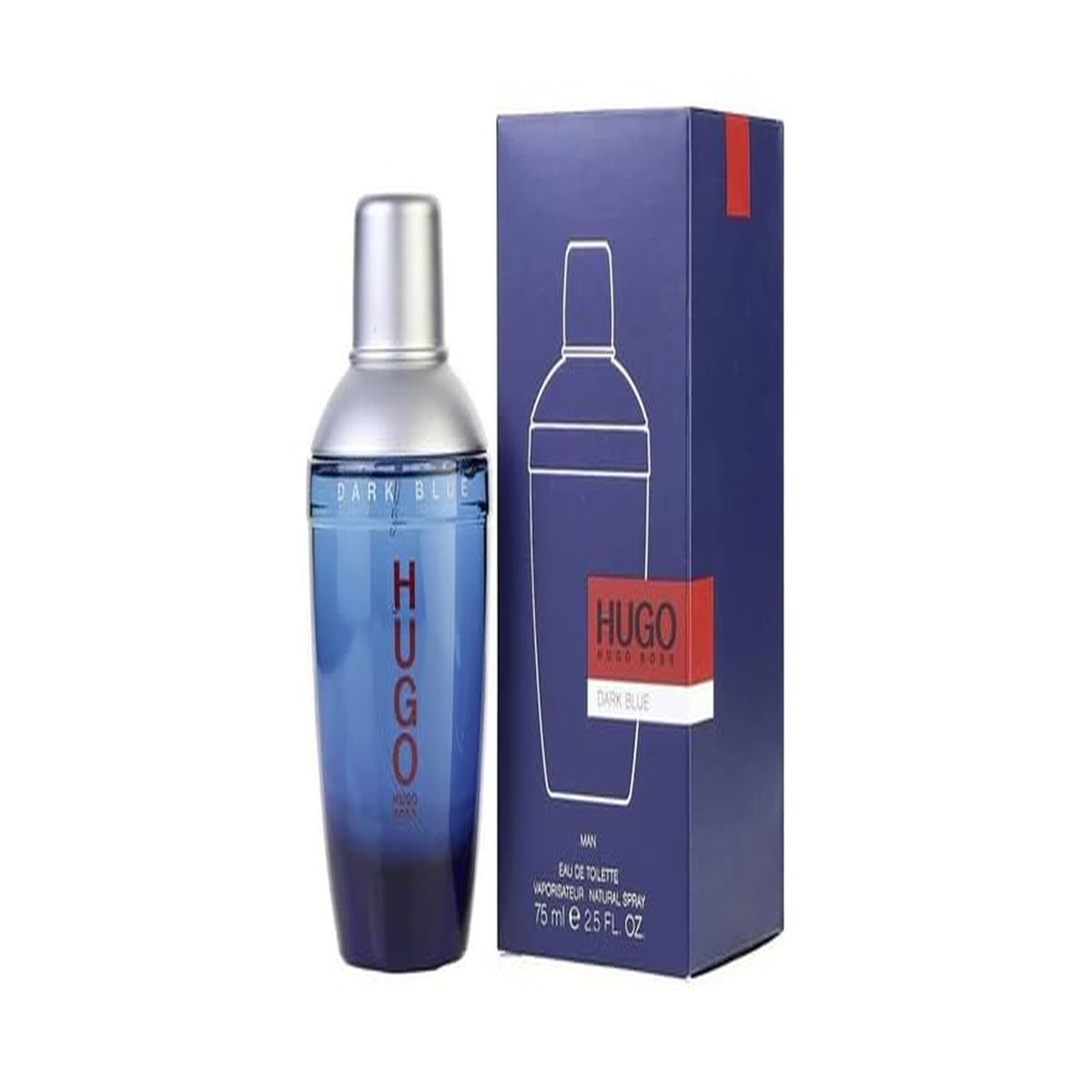 HUGO BOSS Dark Blue 2.5 oz Eau de Toilette spray bottle for men