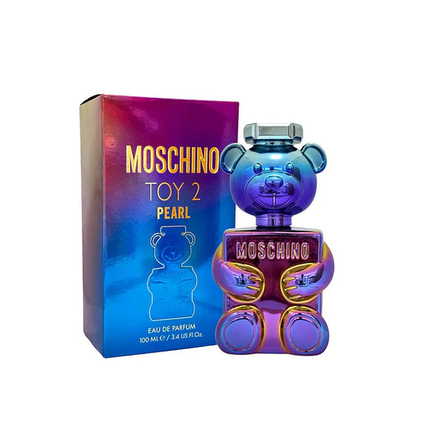 Moschino Toy 2 Pearl 3 piece fragrance gift set with 3.4 oz eau de parfum, body lotion, and mini bottle