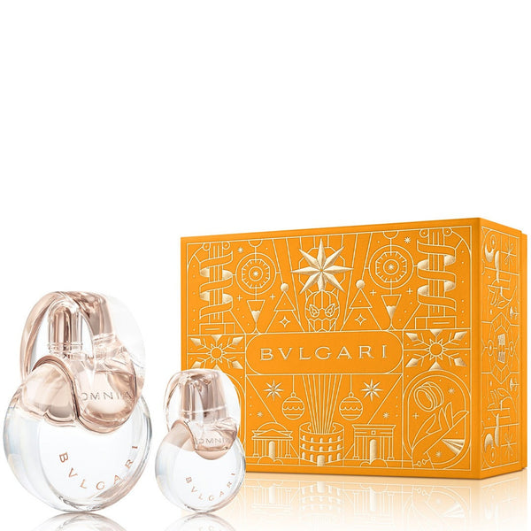 BVLGARI Omnia Crystalline 2 piece gift set with 3.4 oz Eau de Toilette and 0.5 oz travel spray