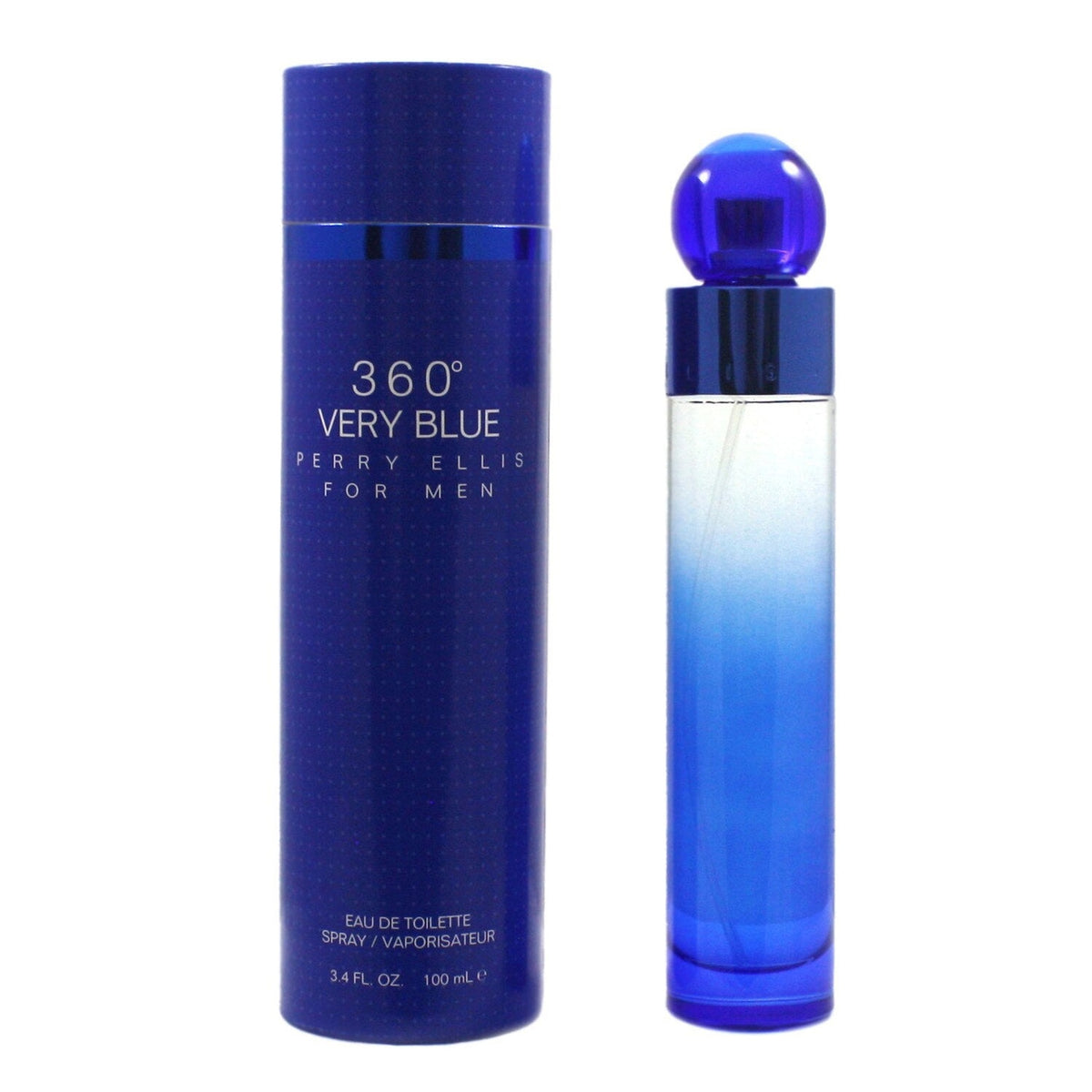 Perry Ellis 360 Very Blue 3.4 oz EDT Spray bottle for men