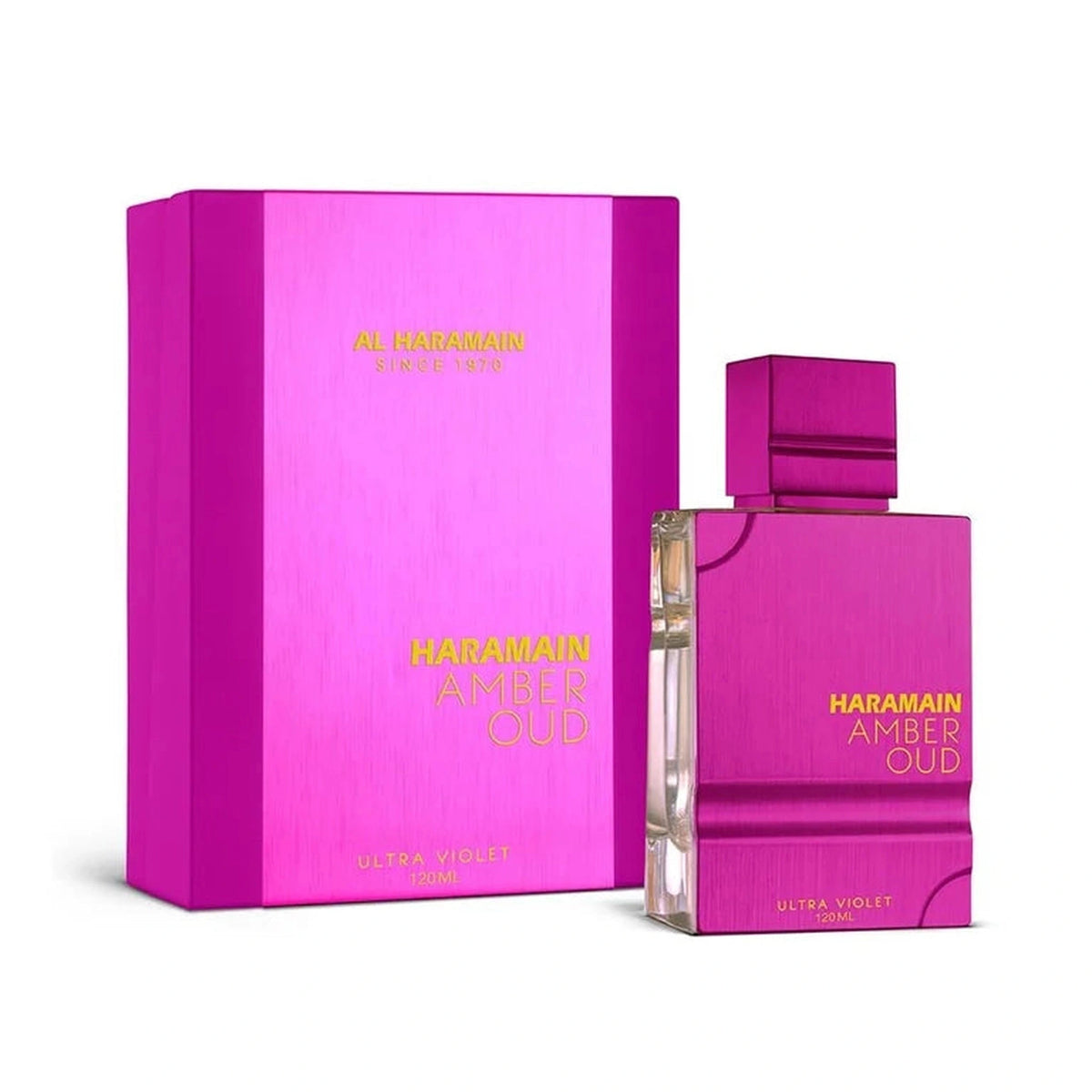 Al Haramain Amber Oud Ultraviolet 4.0 oz Eau de Parfum spray bottle