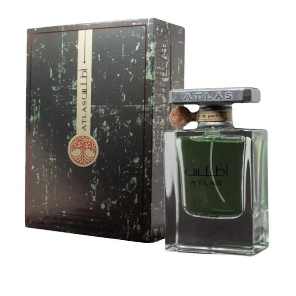 Lattafa Atlas 1.85 oz EDP Spray bottle and box