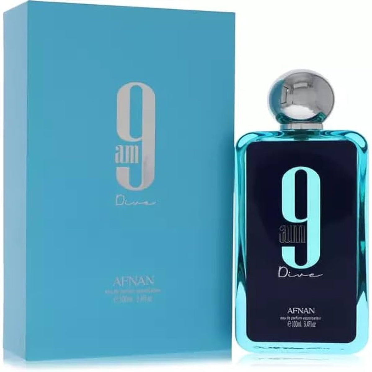 AFNAN 9:00AM Dive 3.4 oz Eau de Parfum Spray blue bottle