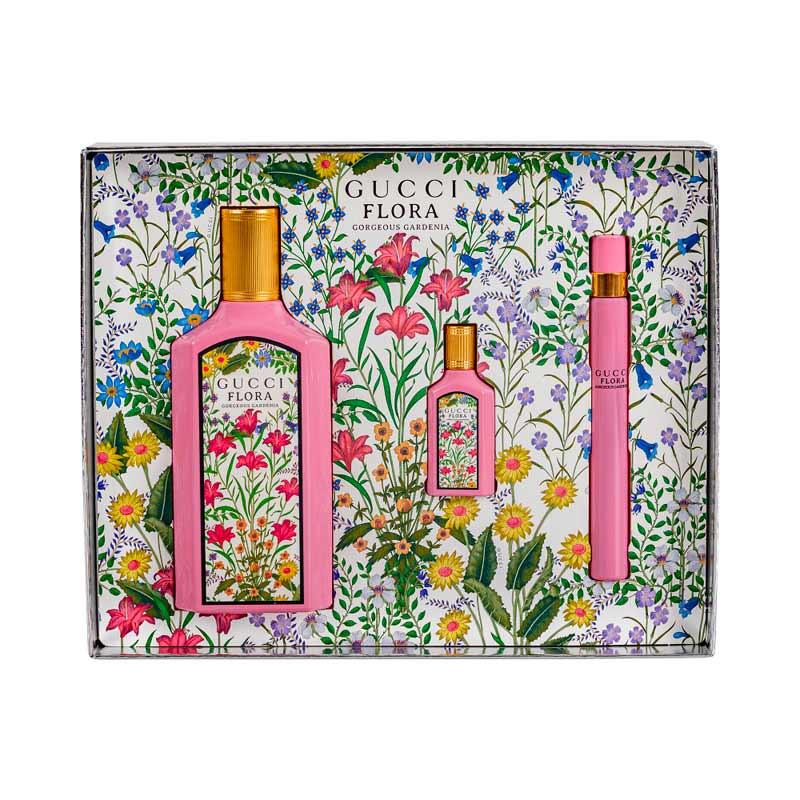 Gucci Flora Gorgeous Gardenia 3pc (3.4oz Eau de Parfum + 1.7 Bl + 10ml) - Set