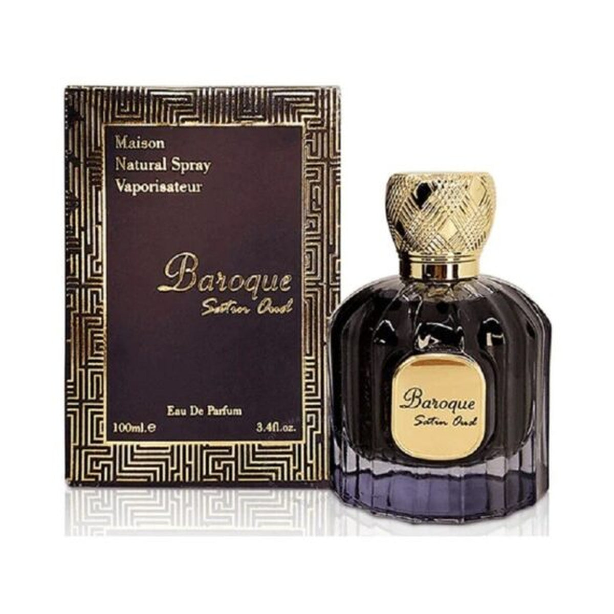 Maison Alhambra Barouque Satin Oud 3.4 oz Eau de Parfum spray bottle