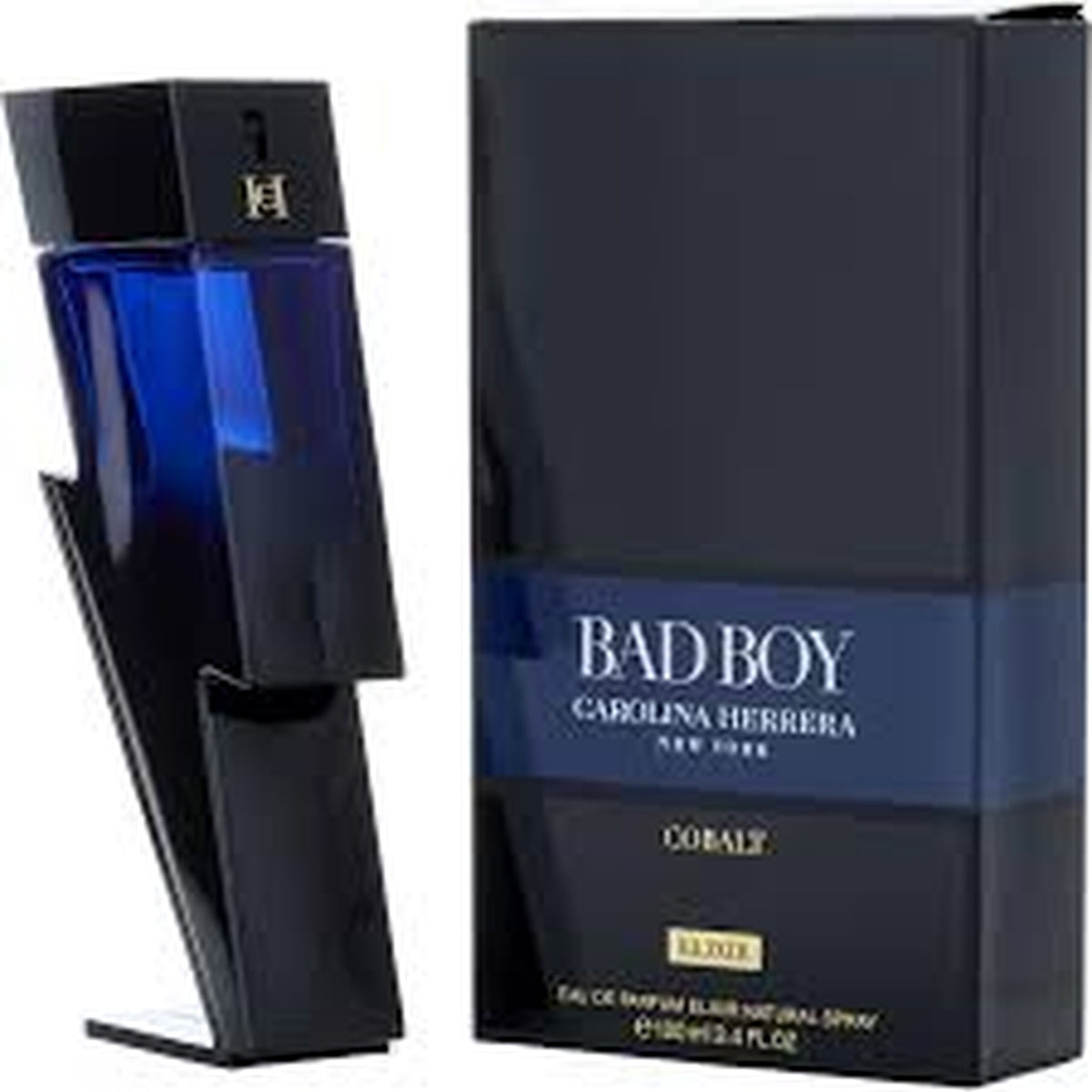 Carolina Herrera Bad Boy Cobalt Elixir 3.4 oz Eau de Parfum spray bottle