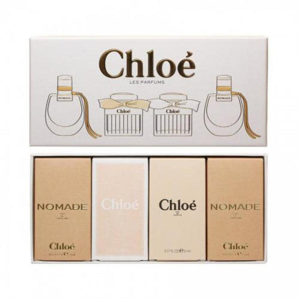 Chloe 4PC Mini Set with Nomade EDT, Rose Tangerine EDT, Chloe EDP, and Nomade EDP 0.16 oz bottles