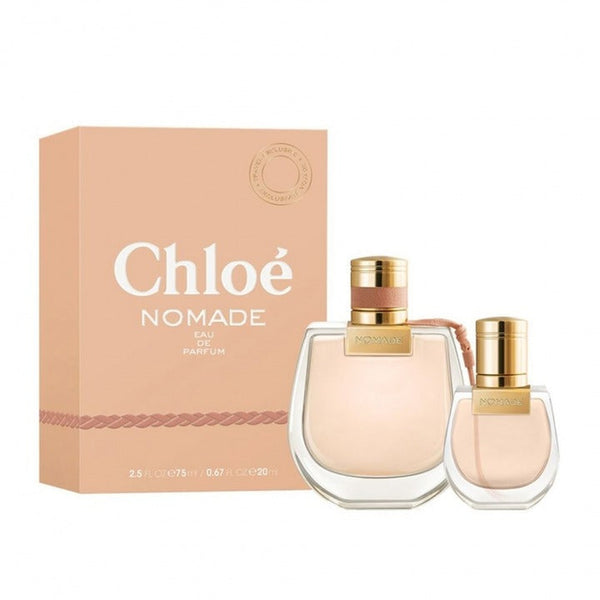 Chloé Nomade 2 piece Eau de Parfum set with 2.5 oz bottle and 0.67 oz travel spray