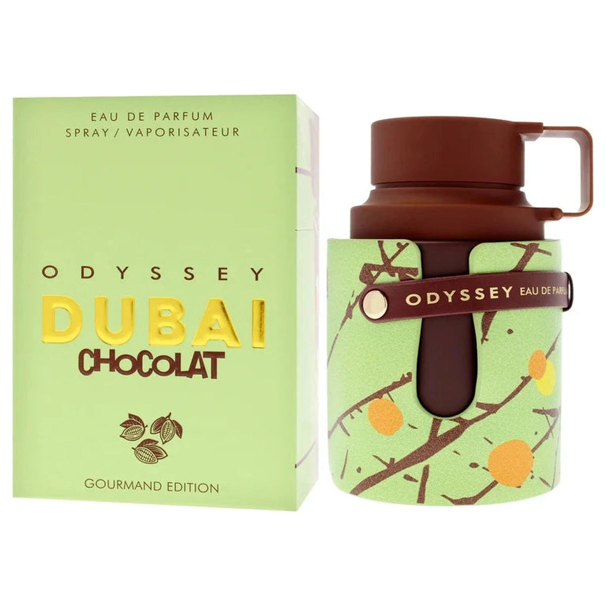 Armaf Odyssey Dubai Chocolate Gourmand 2.0 oz Eau de Parfum spray bottle