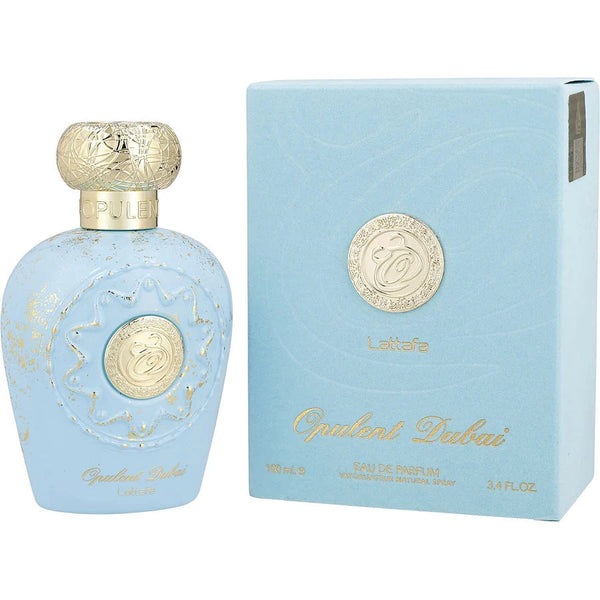 Lattafa Opulent Dubai 3.4 oz Eau de Parfum spray bottle