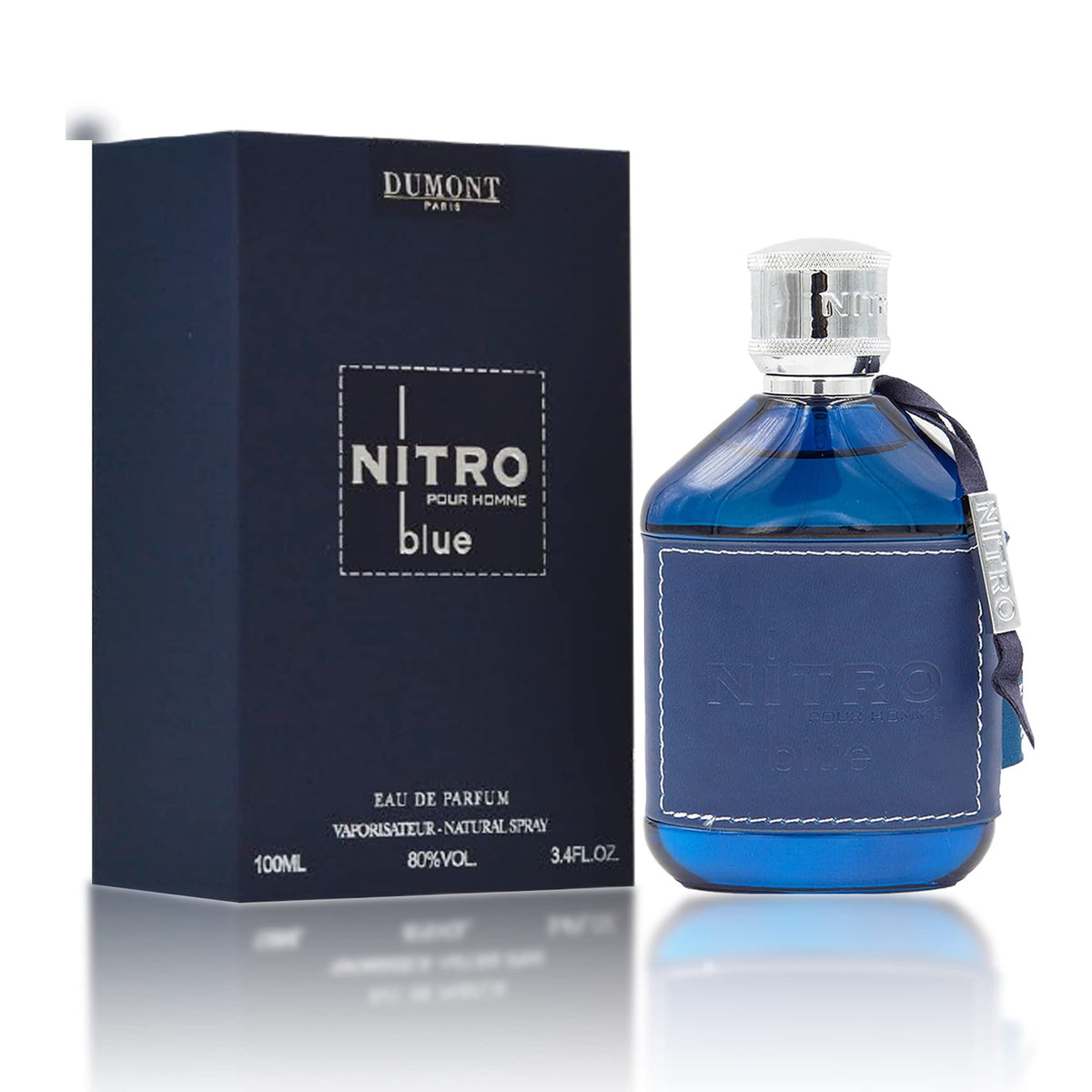 Dumont Nitro Blue 3.4 oz Eau de Parfum Spray bottle