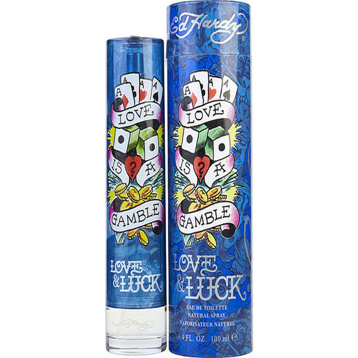 Ed Hardy Love & Luck 3.4 oz Eau de Toilette spray bottle