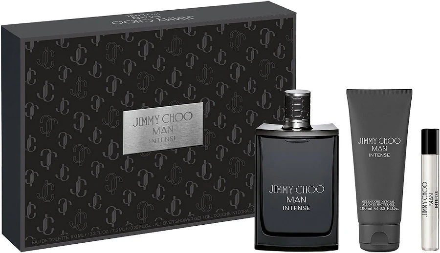 Jimmy Choo Man Intense 3pc (3.4 Eau de Toilette+3.4 Shower Gel/0.33 Mini) - Set