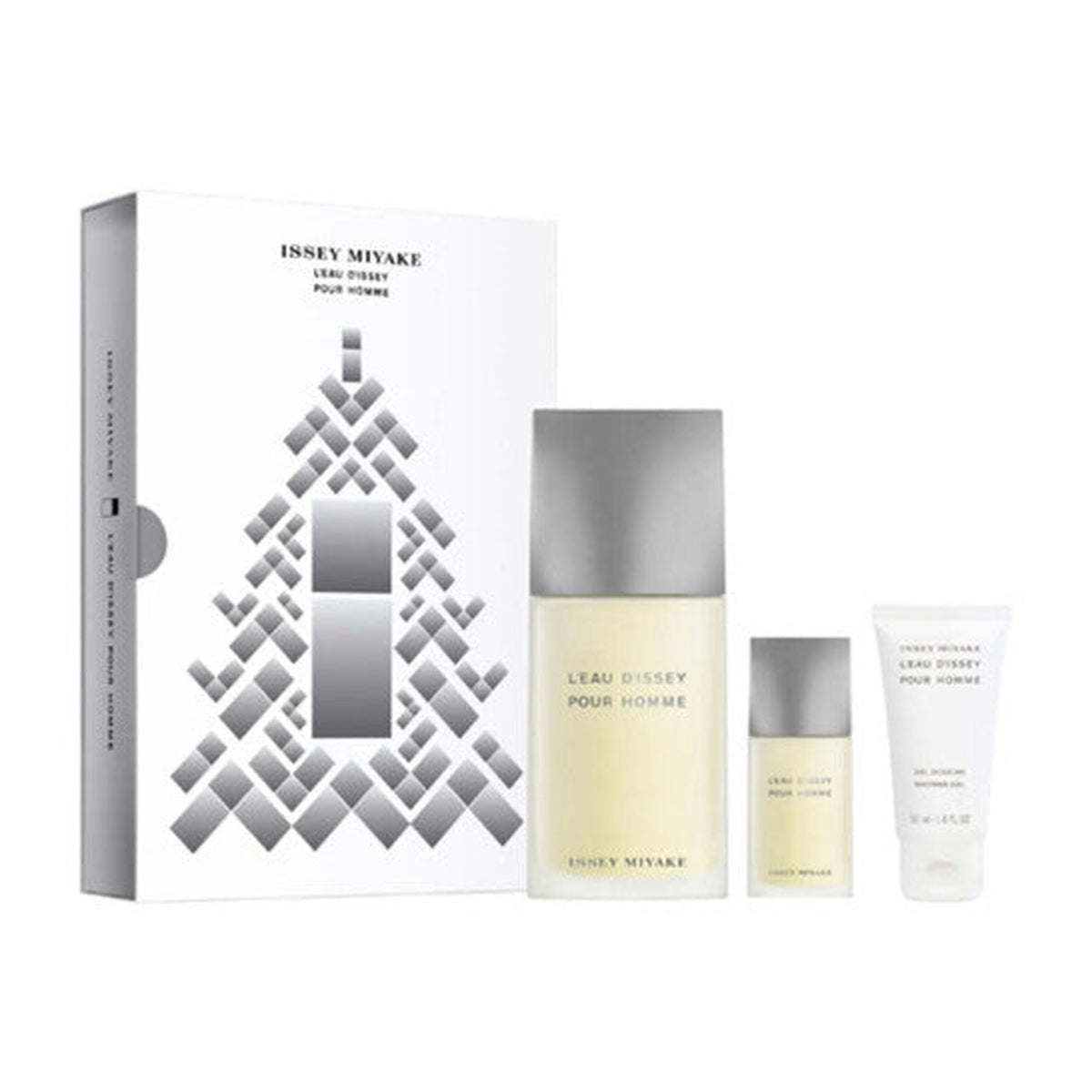 Issey Miyake 3-piece fragrance gift set with 4.2 oz Eau de Toilette, shower gel, and travel spray