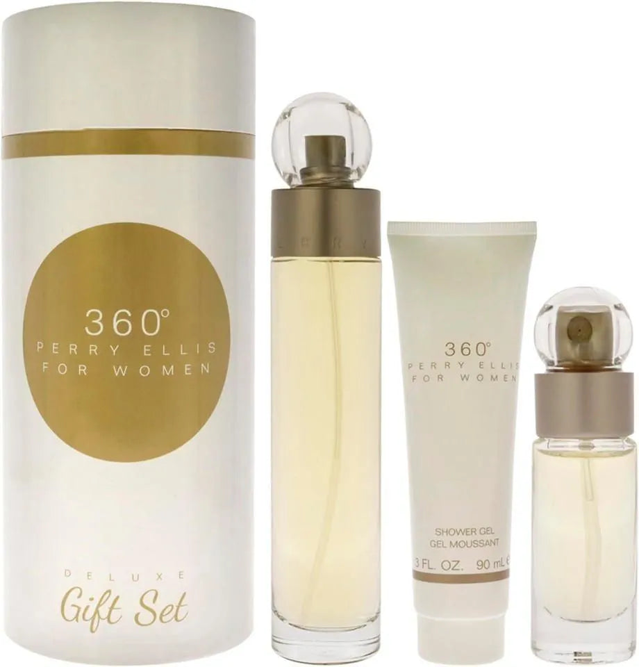 Perry Ellis New -3pcs (3.4oz Eau de Parfum + 3oz Body Lotion + 3oz Shower Gel) - Set