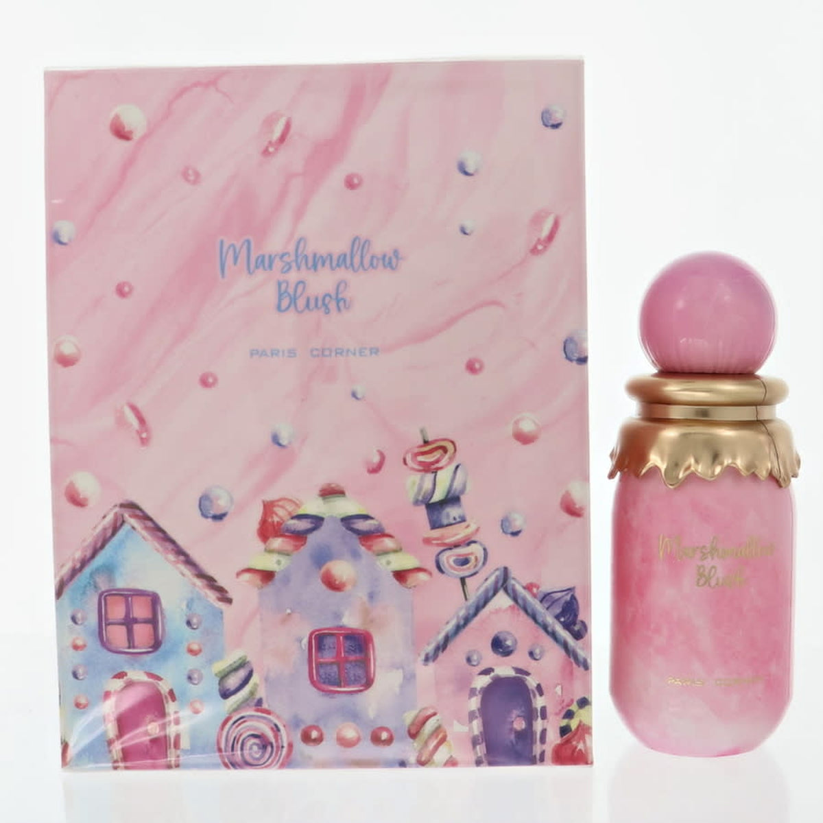 Paris Corner Marshmallow Blush 3.4oz EDP Spray bottle and box