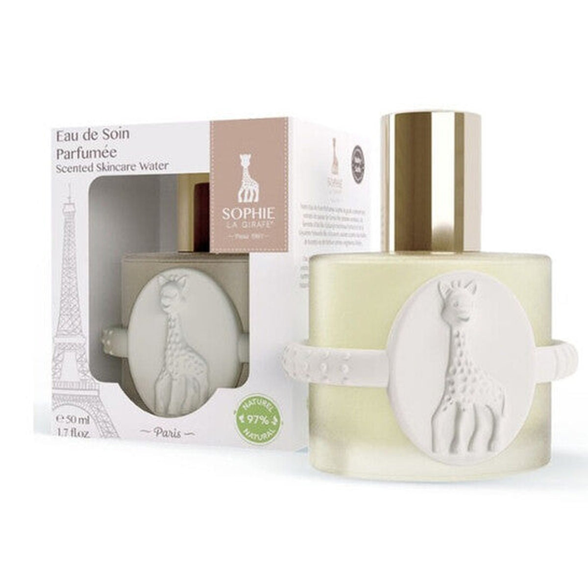 Sophie La Girafe 3.4 oz EDS kids fragrance bottle with teething ring gift set