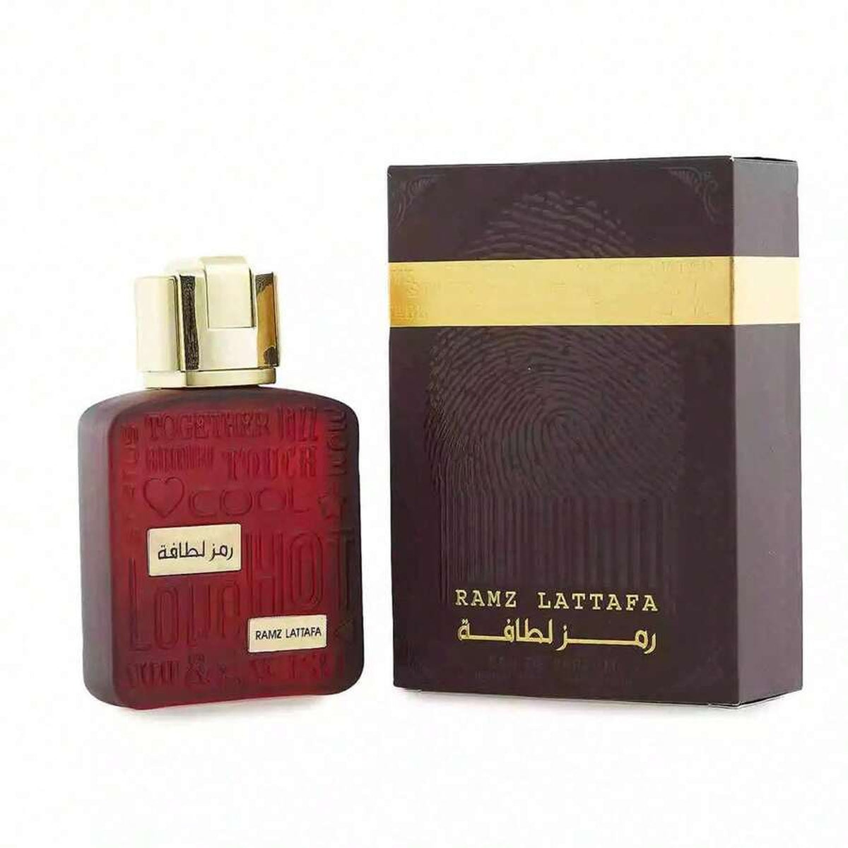 Lattafa Ramz Gold 3.4 oz Eau de Parfum spray bottle