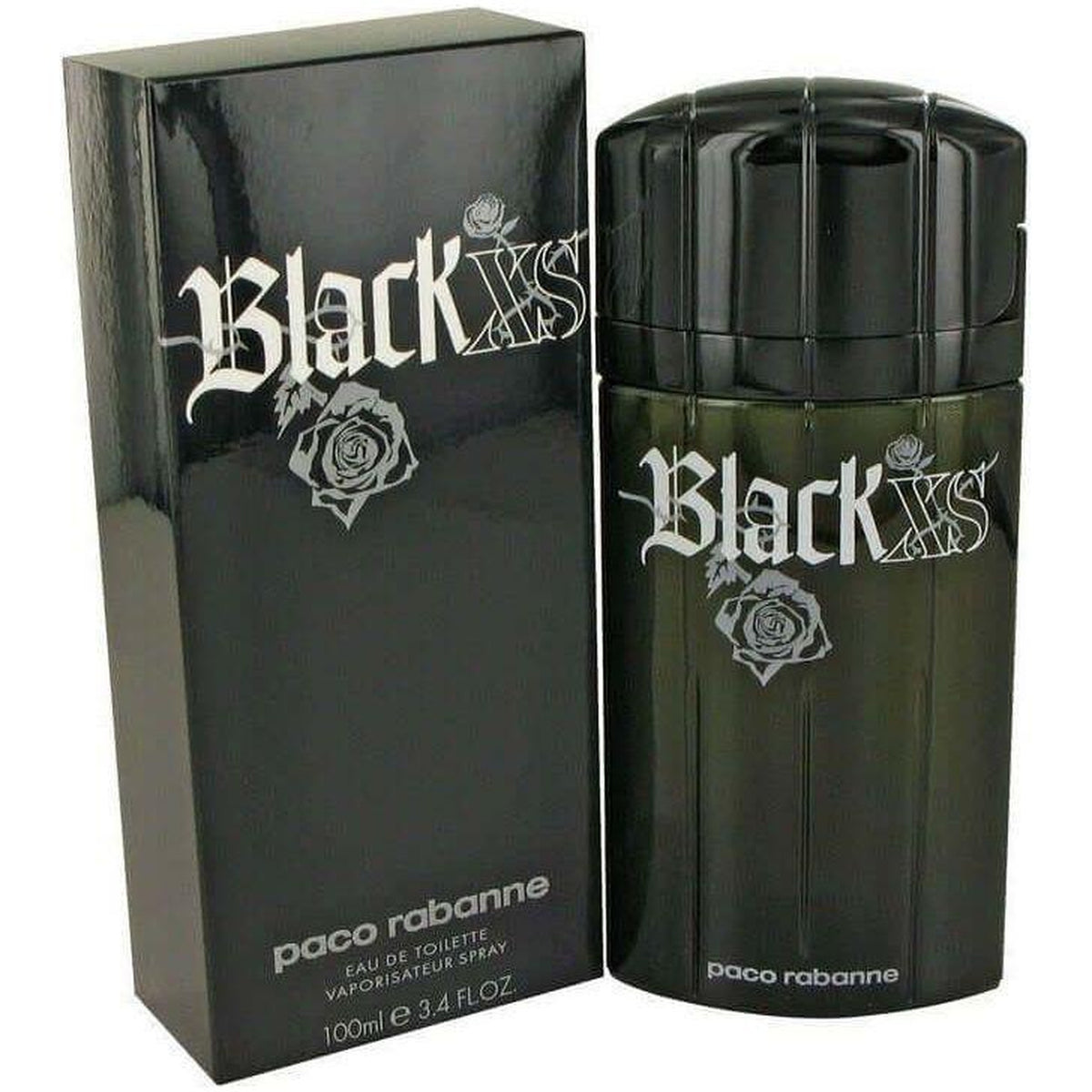 Paco Rabanne Black XS 3.4 oz Eau de Toilette spray bottle