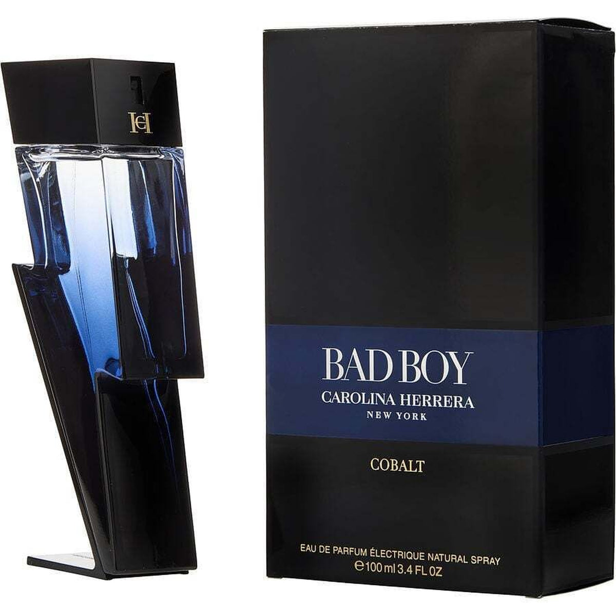 C.Herrera Bad Boy Cobalt 3.4 oz Eau de Parfum Électrique spray bottle