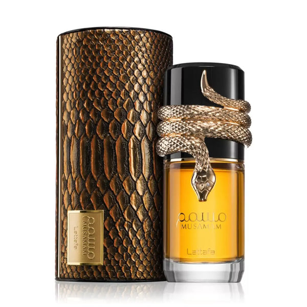 Lattafa Musamam 3.4 oz Eau de Parfum spray bottle