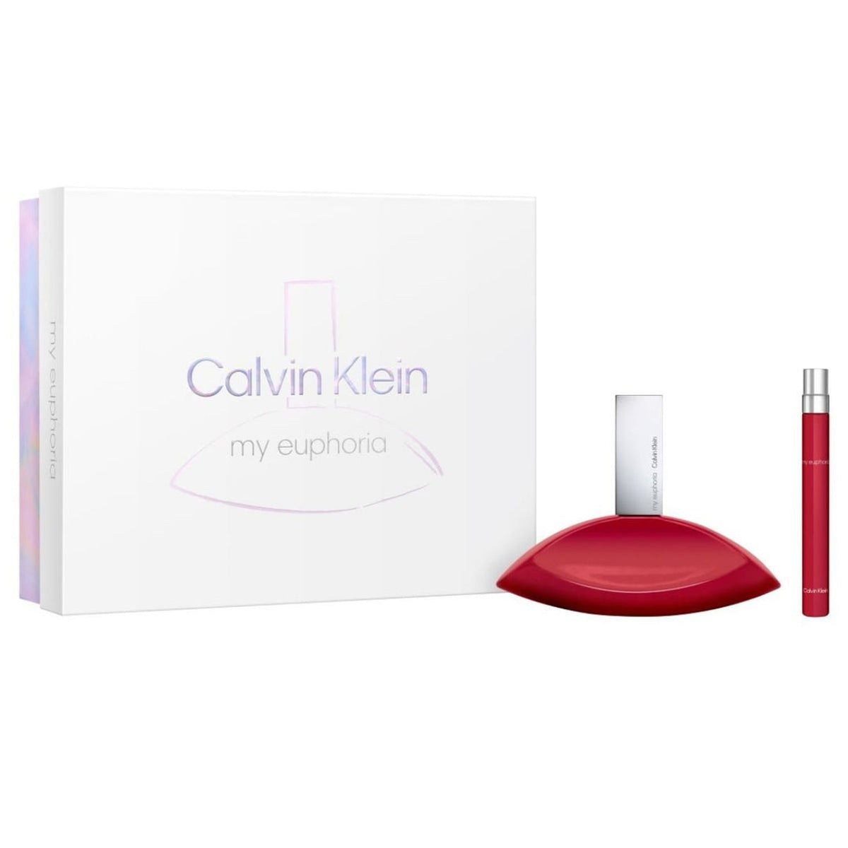 CK My Euphoria 2 piece fragrance gift set with 3.4 oz Eau de Parfum spray and 0.33 oz mini bottle