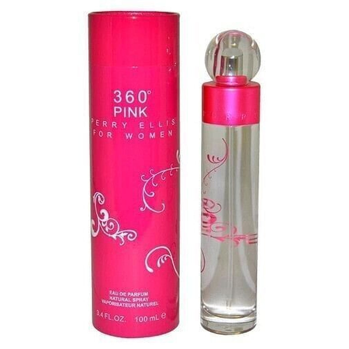 Perry Ellis 360 Pink 3.4 oz Eau de Toilette spray bottle