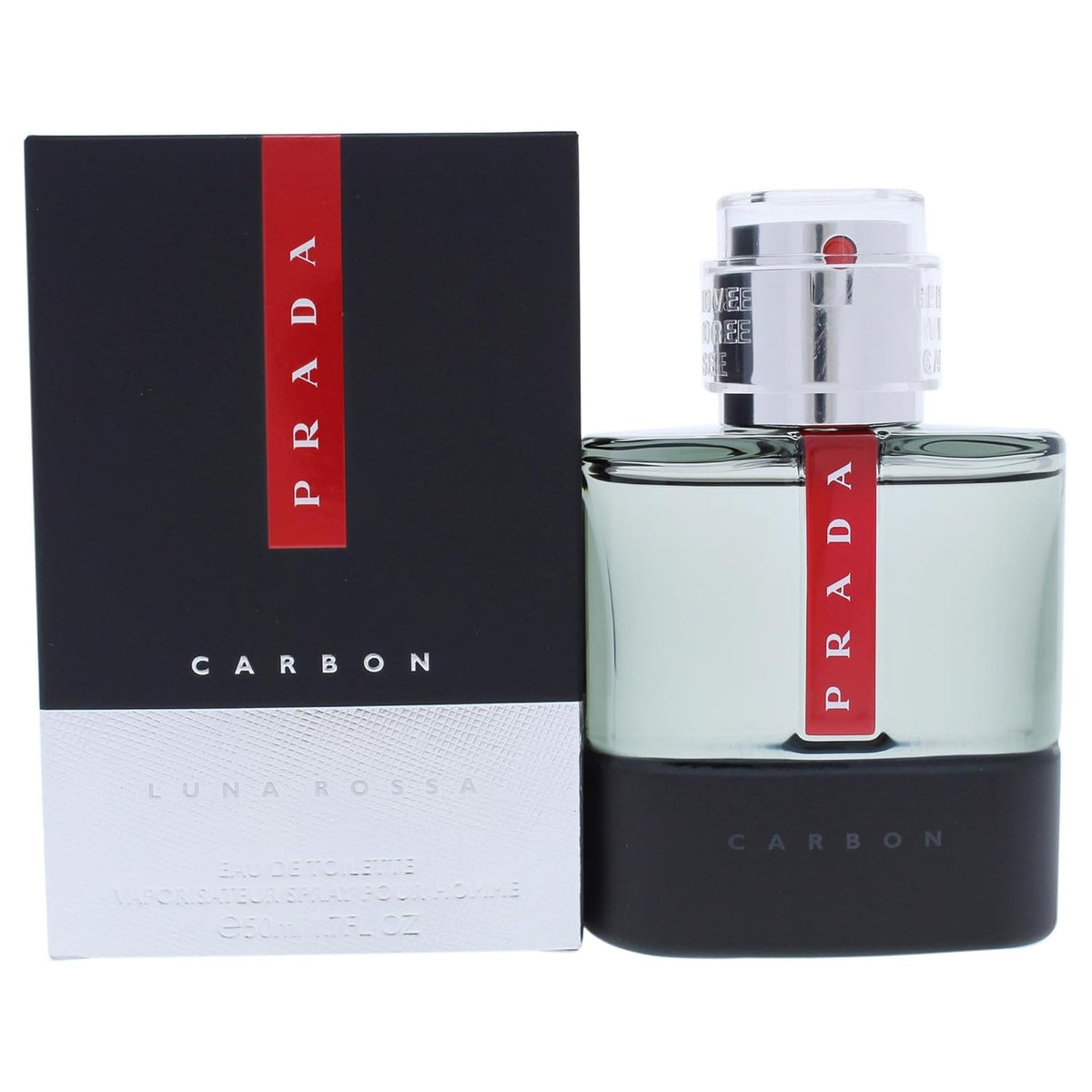 Prada Luna Rossa Carbon 3.4 oz spray fragrance bottle