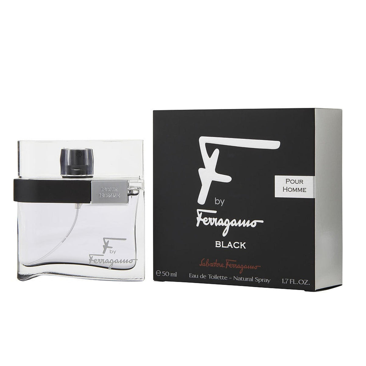 S. Ferragamo F Black 3.4 oz Eau de Toilette spray bottle
