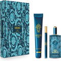 Versace Eros 4-piece Eau de Parfum gift set with 3.4 oz EDP, shower gel, body lotion, and mini bottle