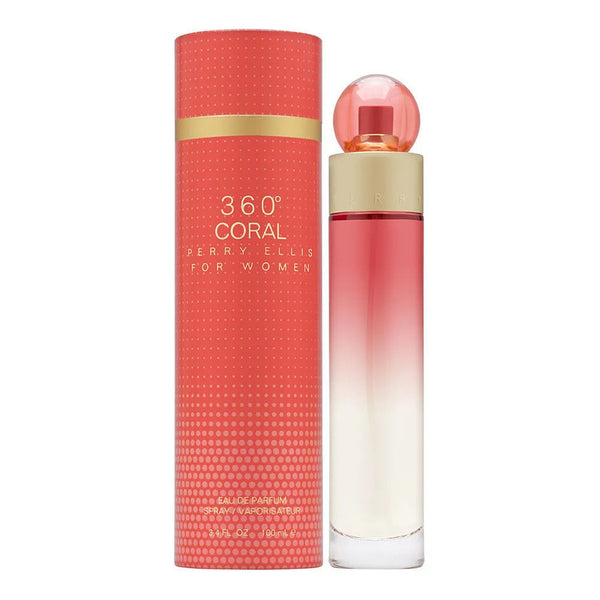 Perry Ellis 360 Coral 3.4 oz Eau de Parfum spray bottle