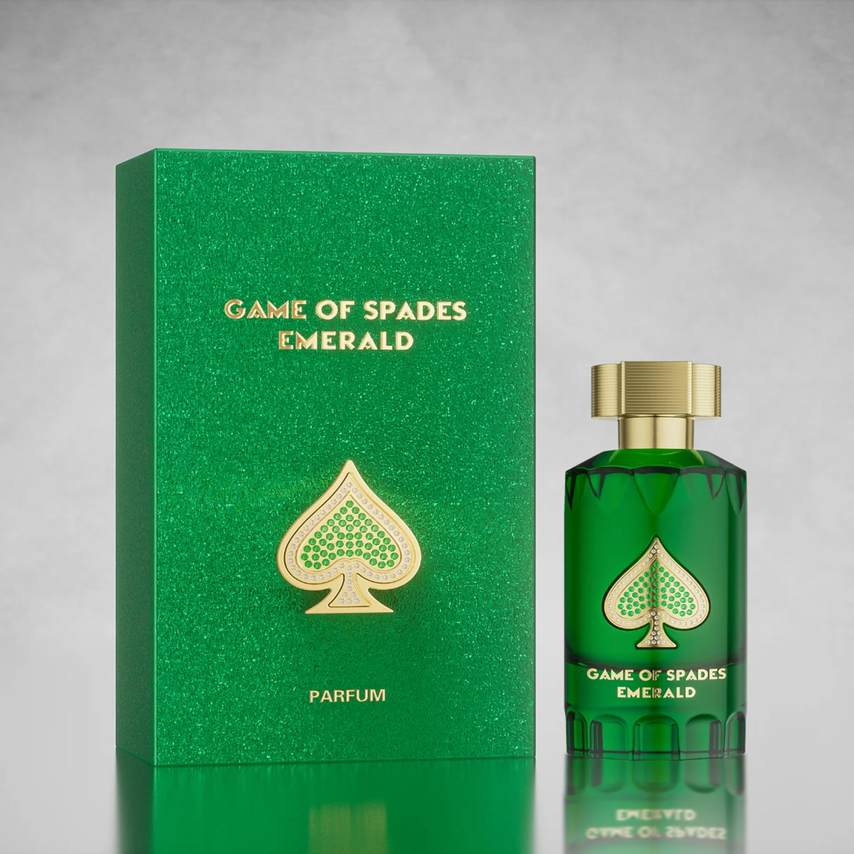 Game of Spades Emerald 3.4 oz Parfum Spray unisex fragrance bottle