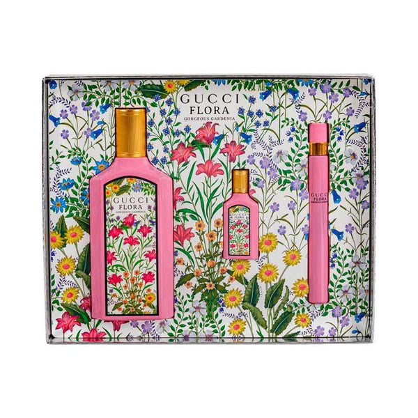 Gucci Flora Gorgeous Gardenia 3pc (3.4oz Eau de Parfum + 1.7 Bl + 10ml) - Set
