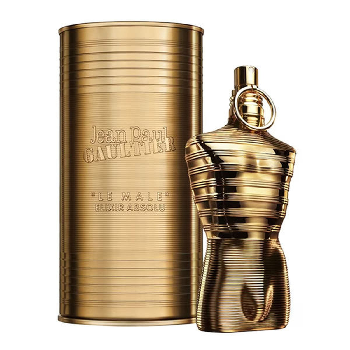 Jean Paul Gaultier Le Male Elixir Absolu Intense 2.5 oz Parfum Spray all gold bottle