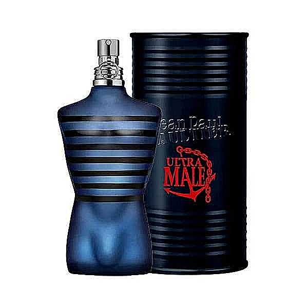 JEAN PAUL GAULTIER ULTRA MALE INTENSE 4.2OZ EDT SPRAY (BLACK & BLUE STRIPE BOTTLE)