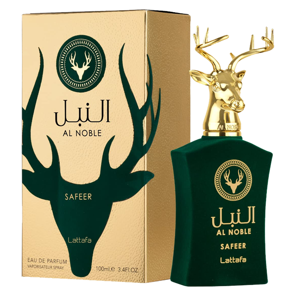 Lattafa Al Noble Safeer 3.4 oz Eau de Parfum spray bottle