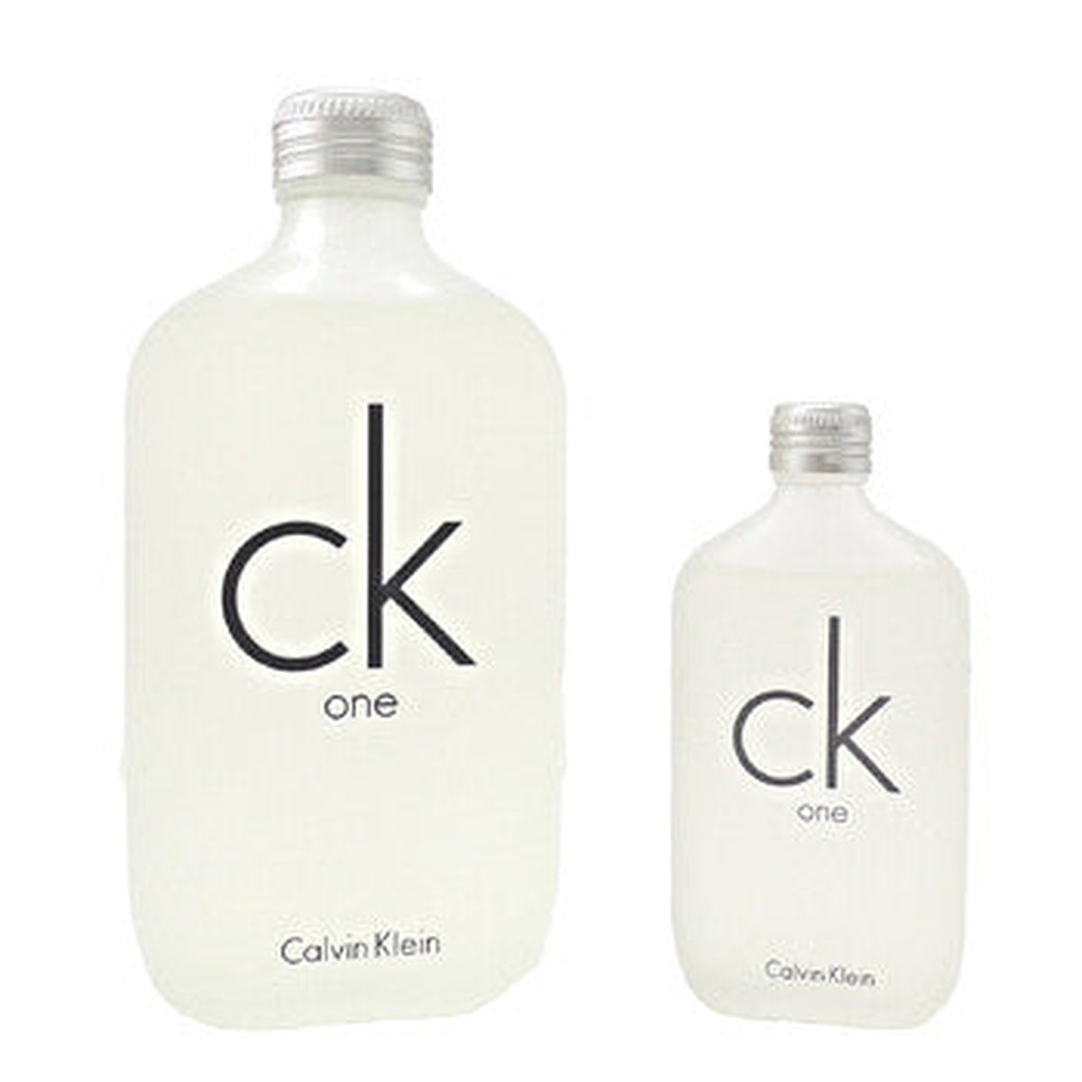 CK One Calvin Klein 2 piece Eau de Toilette set with 6.7 oz EDT and 1.7 oz EDT bottles