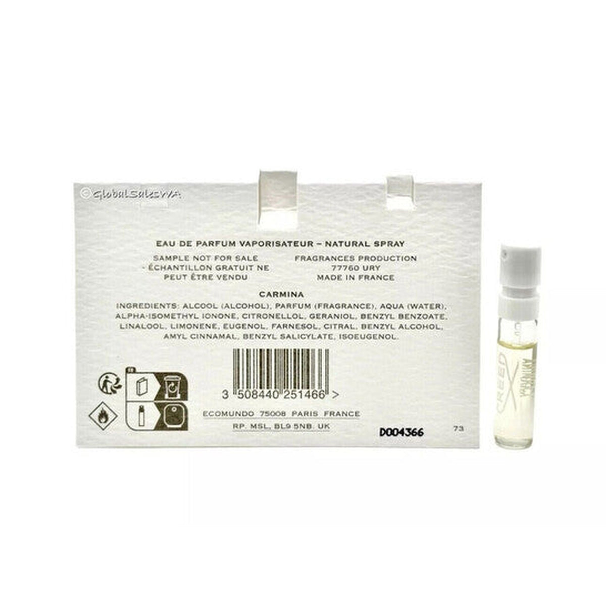 Creed Carmina 1.7ml women’s fragrance sample vial