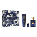 VERSACE DYLAN BLUE 3PC.(3.3OZ EDT  + 5ML MINI + 5OZ S/GEL) - Set