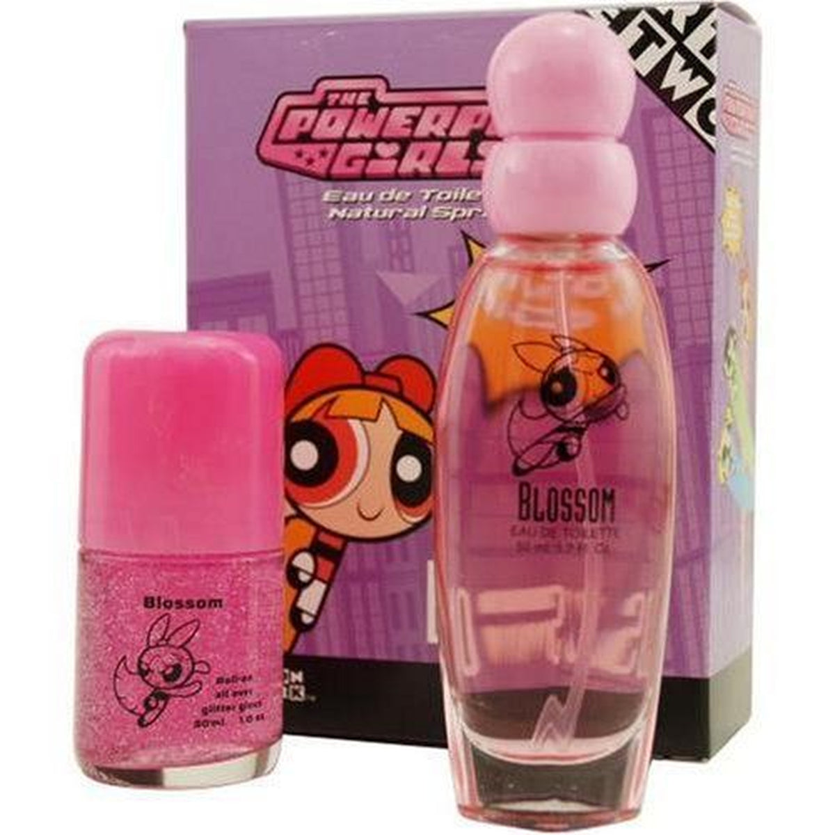 Powerpuff Blossom 2PC fragrance set with 1.7 oz perfume and glitter roll-on