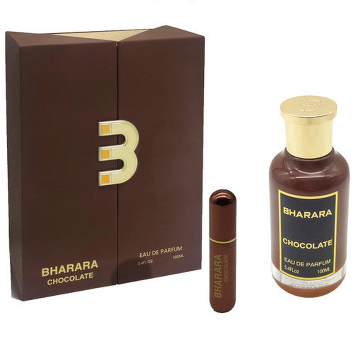 Bharara Chocolate 3.4 oz Eau de Parfum Spray bottle