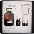 Nina Ricci Nina L'Extase 3 piece travel gift set with eau de parfum, body lotion, and travel spray