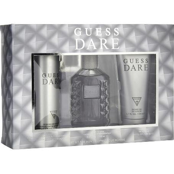 GUESS Dare 3PC men’s fragrance gift set with Eau de Toilette, body spray, and shower gel