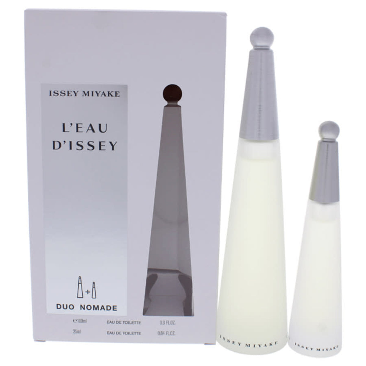 Issey Miyake 2 piece Eau de Toilette gift set with 3.4 oz EDT bottle and 0.85 oz travel spray
