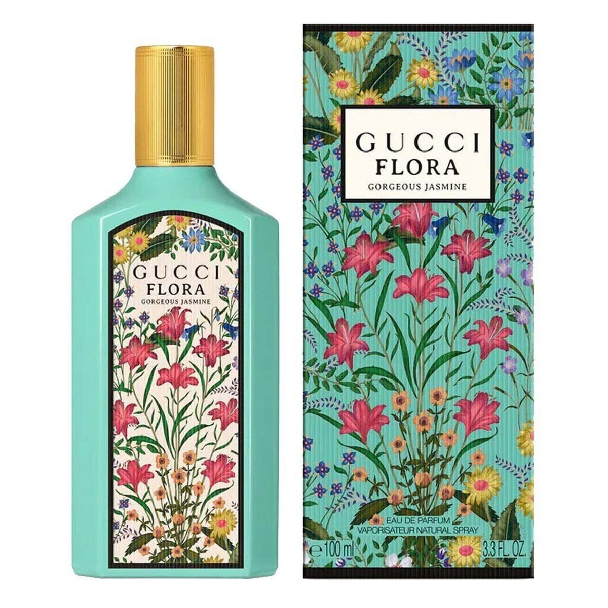 Gucci Flora Gorgeous Jasmine 3.4 oz Eau de Parfum spray bottle