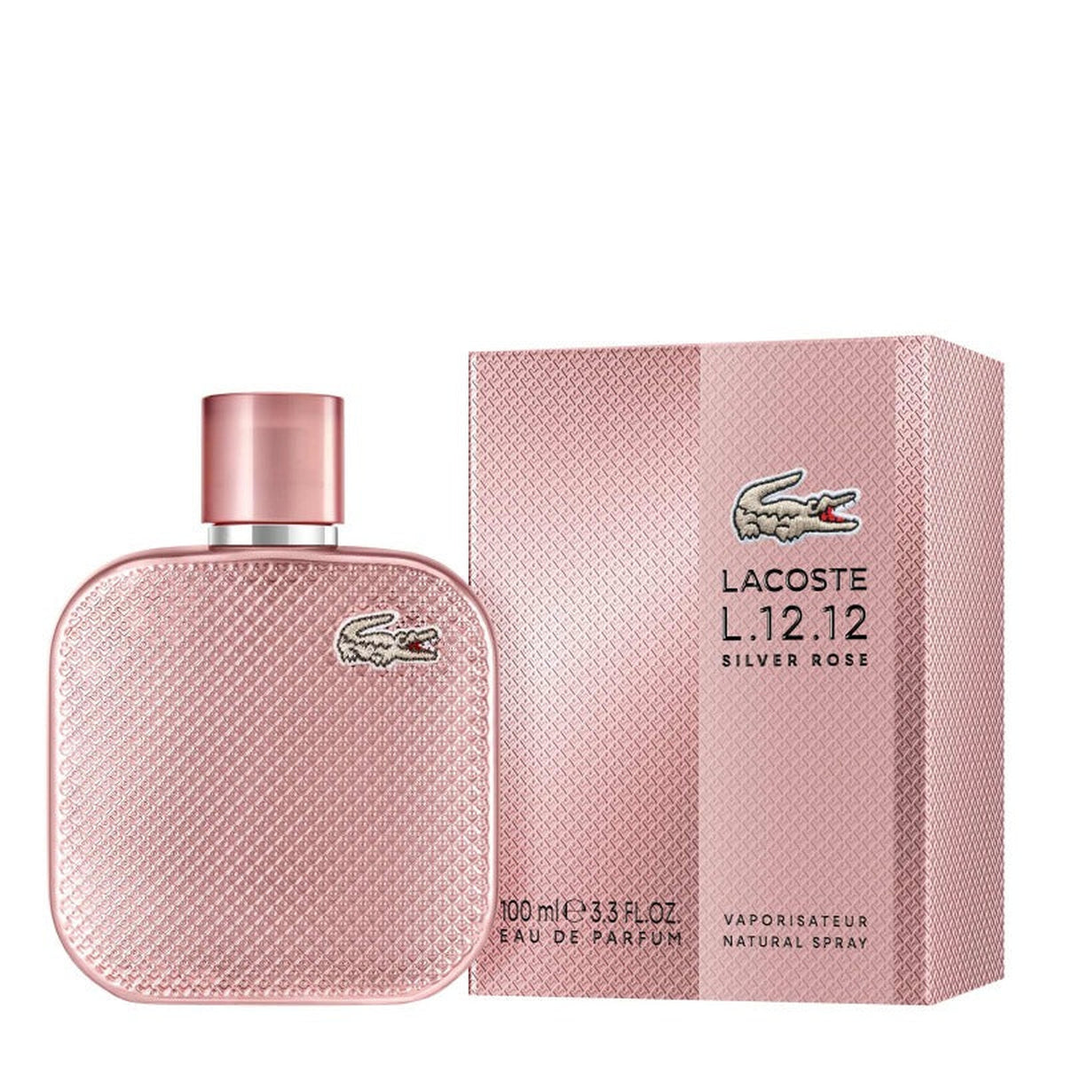 Lacoste Silver Rose 3.4 oz Eau de Parfum Spray bottle