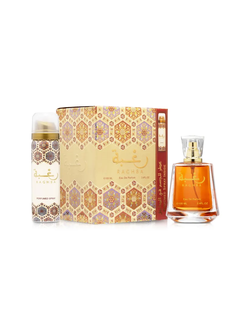 LATTAFA RAGHBA 3.4OZ EDP SPRAY + 1.7OZ EDP