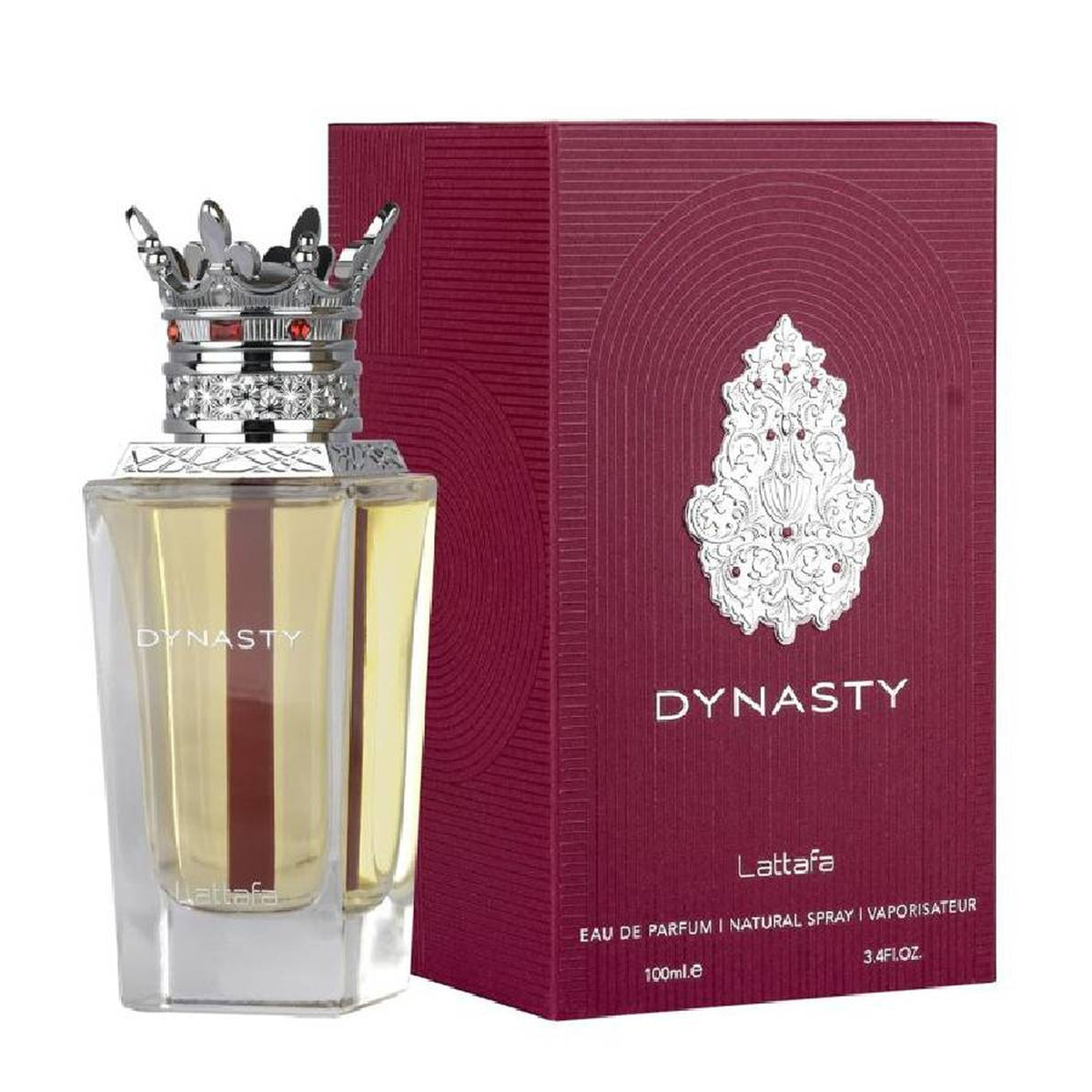 Lattafa Dynasty 3.4 oz Eau de Parfum spray bottle