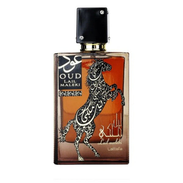 Lattafa Lail Maleki 3.4 oz Eau de Parfum spray bottle